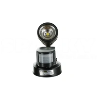 Single Spot 15w LED with Motion Sensor BLACK IP54 1350lm | NLS 20413