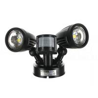 Twin Spot 30w LED with Motion Sensor BLACK IP54 2700lm | NLS 20414