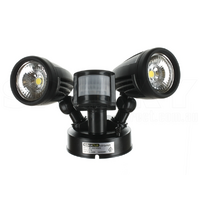 Twin Spot 30w LED with Motion Sensor BLACK IP54 2700lm | NLS 20414