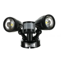 Twin Spot 30w LED with Motion Sensor BLACK IP54 2700lm | NLS 20414