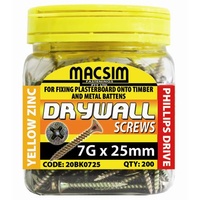 Drywall Buglehead Screws 7G x 25mm | 200 Bottle Pack | 20BK0725