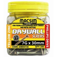 Drywall Buglehead Screws 7G x 30mm | 200 Bottle Pack | 20BK0730