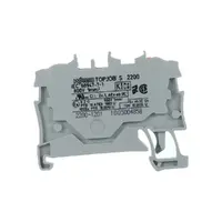 Wago 2200-1201 | 2 Conductor Through Terminal With Push Button DIN-Rail 1mm² | 100-Pack