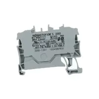 Wago 2202-1201 | 2 Conductor Through Terminal With Push Button DIN-Rail 2.5mm² | 100-Pack
