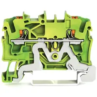 Wago 2202-1207 | 2 Ground Conductor Through Terminal With Push Button DIN-Rail 2.5mm² | 100-Pack