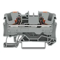 Wago 2206-1201 | 2 Conductor Through Terminal With Push Button DIN-Rail 6mm² | 100-Pack