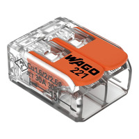 Wago 221-612 | 6mm² 2-Way Compact Splicing Connectors | Jar of 50