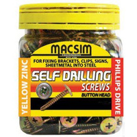 Self Drilling Button Head Screws 8G-18 x 12mm | 200 Bottle Pack | 23TK0812