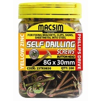 Self Drilling Button Head Screws 8G-18 x 30mm | 200 Bottle Pack | 23TK0830