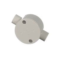 Clipsal 240-20-2-GY | 2 Way 20mm Round Shallow Junction Box