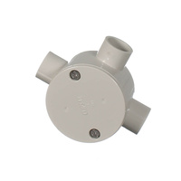 Clipsal 240-20-3-GY | 3 Way 20mm Round Shallow Junction Box