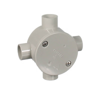 Clipsal 240-20-4-GY | 4 Way 20mm Round Shallow Junction Box