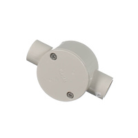 Clipsal 240-25-2-GY | 2 Way 25mm Round Shallow Junction Box