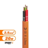 7-067-2EC | 2.5mm 20M 2C+E Orange Circular Cable Cut