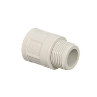 Clipsal 263-20-GY | 20mm Plain to Screwed PVC Conduit Male Coupling