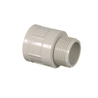 Clipsal 263-25-GY | 25mm Plain to Screwed PVC Conduit Male Coupling