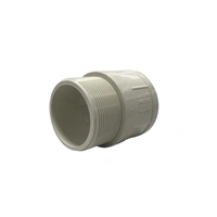 Clipsal 263-40-GY | 40mm Plain to Screwed PVC Conduit Male Coupling