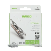 Wago 2773-2401-995-020 | Push Wire Inline Splicing Connector for 4mm² Solid and Stranded Wires | 20-Pack