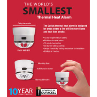 World's Smallest Thermal Heat Alarm 9 volt with 10 Yr Lithium Battery | 3002-011