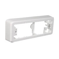 Clipsal Iconic 3004M-VW | Iconic Quad Socket Mounting Block 38mm, Vivid White