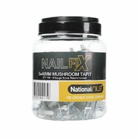 NLS 30098 | Nylon Nail In Anchors Mushroom Head 5mm x 40mm 100 Jar