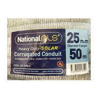 NLS 30129HD | Heavy Duty SOLAR Corrugated Conduit Grey 25mm 50 mtr roll