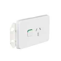 Clipsal Iconic 3015/15-VW | Single 15A Power Point | Vivid White