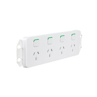 Clipsal Iconic 3015-4VW | Quad Power Point 10amp 250v Vivid White 3015/4 VW