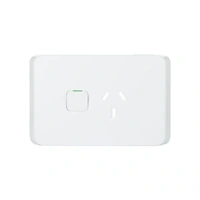 Clipsal 3015C-XW | Iconic Single Power Point Cover | Extra White | (SKIN ONLY)