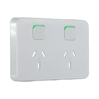 Clipsal 3025C-VW | Iconic Double Power Point Cover | Vivid White | (SKIN ONLY)