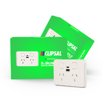 Clipsal 3025USBAC-VW-5Bundle | Iconic Twin Socket Switched Horizont...