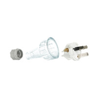 NLS 30406 | 3 Pin 10Amp Plug Top (Transparent)