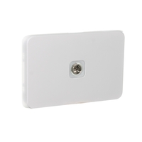 Clipsal Iconic 3041VTV75F-VW | Coaxial Outlet Pal To F-Type Vivid White