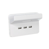 Clipsal Iconic 3043HSUSB-VW | USB Charging Station 3 Gang  3x 2.1amp Vivid White