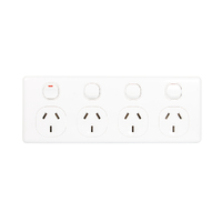 NLS 30455 | Quad Power Point 10Amp | Double Pole 'Classic' Style