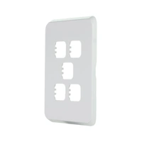 Clipsal Iconic 3045P-VW | 5 Gang Switch Plate Only | Vivid White