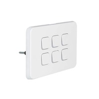 Clipsal Iconic 3046HA-VW | Switch 6 Gang Horizontal 10Amp | Vivid White