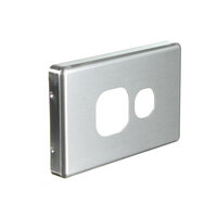 NLS Single Power Point Brushed Aluminium Cover 'Classic' Style | 30558