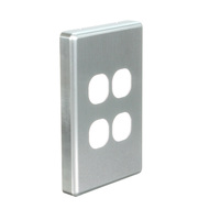 NLS 30564 | 4 Gang Switch Brushed Aluminium Cover Only 'Classic Style'