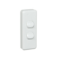 NLS 30595 | 2 Gang Architrave Switch 10amp 250v White