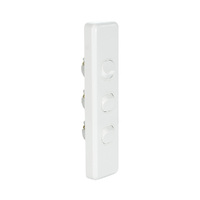 NLS 30596 | 3 Gang Architrave Switch 10amp 250v White