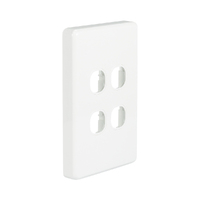 NLS 30604 | 4 Gang Switch Plate Only ' Classic' Style ' White