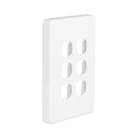 NLS 30606 | 6 Gang Switch Plate Only ' Classic' Style ' White