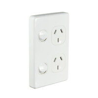 NLS 30660 | Double Vertical Power Point 10Amp 'Classic' Style