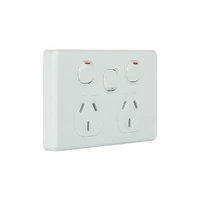 NLS 30738 | Double Pole Double Power Point 10Amp with Extra Switch 'Classic' Style | White