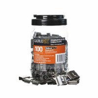 NLS 30799 | CableFix 2 x 4.0mm Stainless Steel Cable Clips | Jar 100