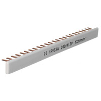 NLS 30813 | 12 Pole Single Phase Fork Style Insulated Busbar 63A 10mm²