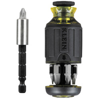 Klein 32308 | 8-in-1 Multi-Bit Adjustable Length Stubby Screwdriver