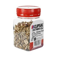 Clipsal 357WH12J | Self Drilling Washer Head Screws 8g x 12mm | Jar: 400