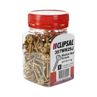 Clipsal 357WH25J | Self Drilling Washer Head Screws 8g x 25mm | Jar: 250